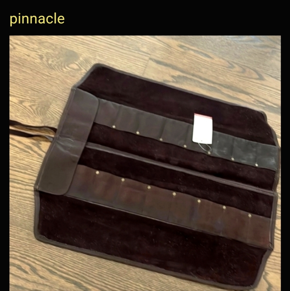 NWT Leather Pinnacle chisel roll chocolate brown Naked Leather piel